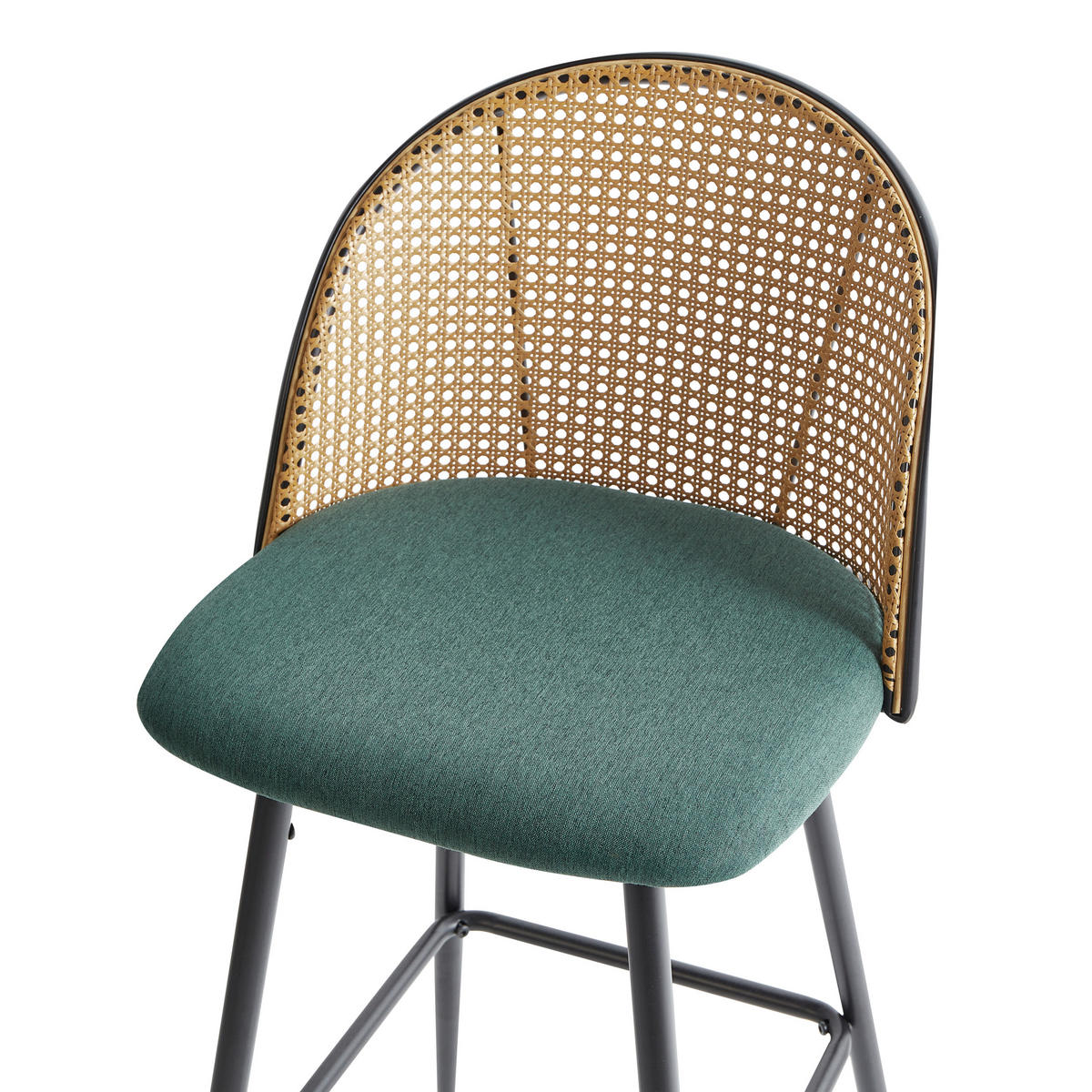 BARSTÜHLEN 2er-Set Schwarz Cornell - Schwarz/Braun, Metall (46/104/51cm) - Beliani