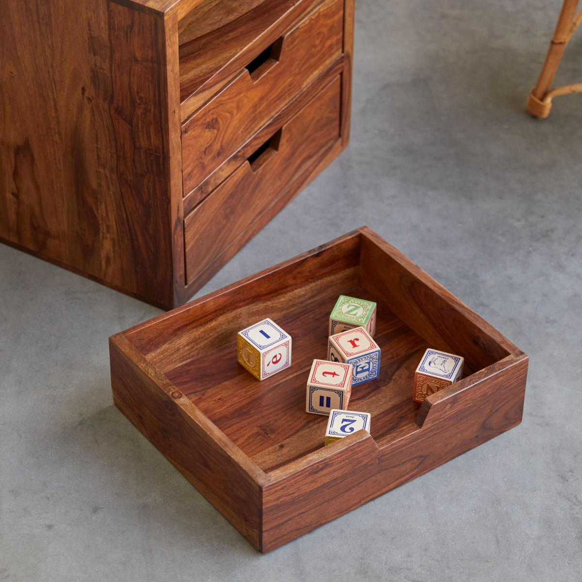 KINDER-NACHTTISCH Kwarto Braun aus Palisander - Braun, Holz (42/42/32cm) - Tikamoon