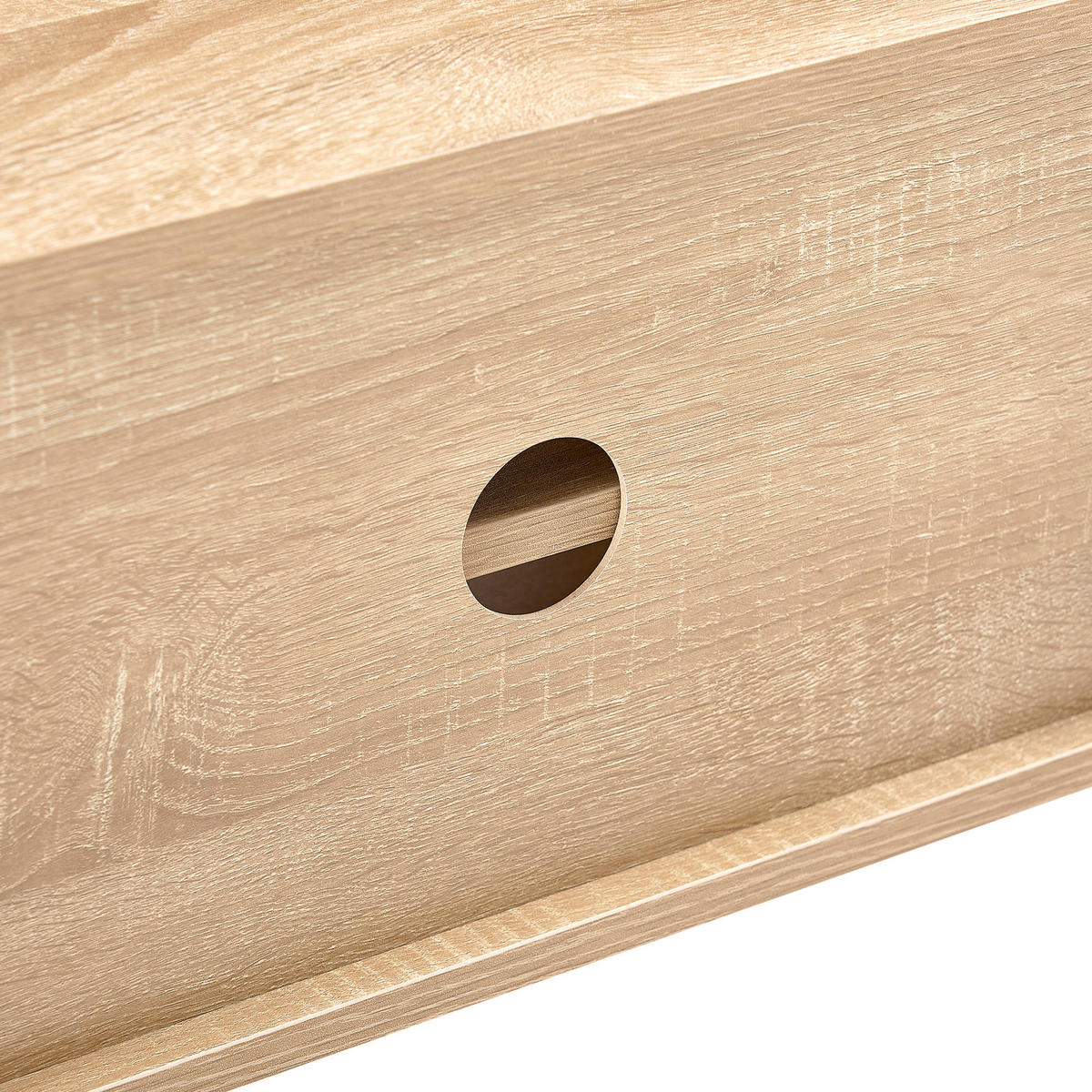 LOWBOARD Naturfarben 140/45/40 cm, Rattan-Optik, Schiebetüren, Massivholzbeine - Naturfarben, Holzwerkstoff (140/40/45cm) - PANGIVO