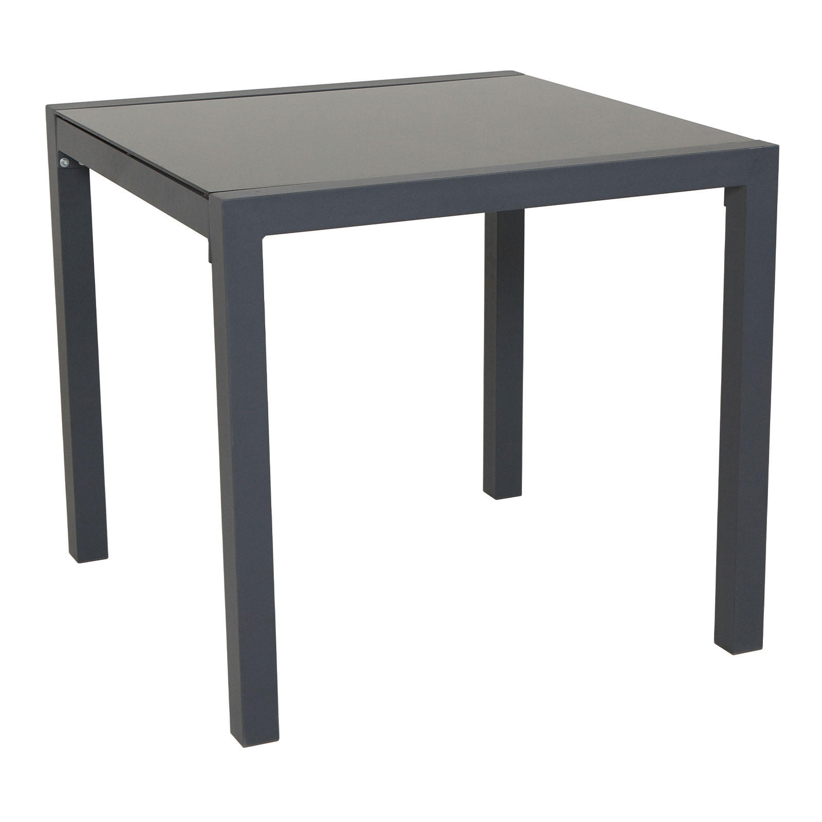 GARTENTISCH Aluminium Schwarz - Schwarz, Metall (80/80/75cm) - SVITA