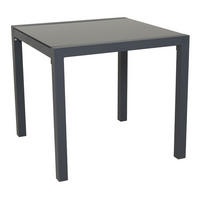 GARTENTISCH Aluminium Schwarz - Schwarz, Metall (80/80/75cm) - SVITA