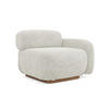 SOFAELEMENT Rechts Strukturstoff Stoff Beige - Beige/Creme, Holz/Textil (95/73/95cm) - Makamii