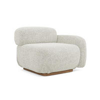 SOFAELEMENT Rechts Strukturstoff Stoff Beige - Beige/Creme, Holz/Textil (95/73/95cm) - Makamii