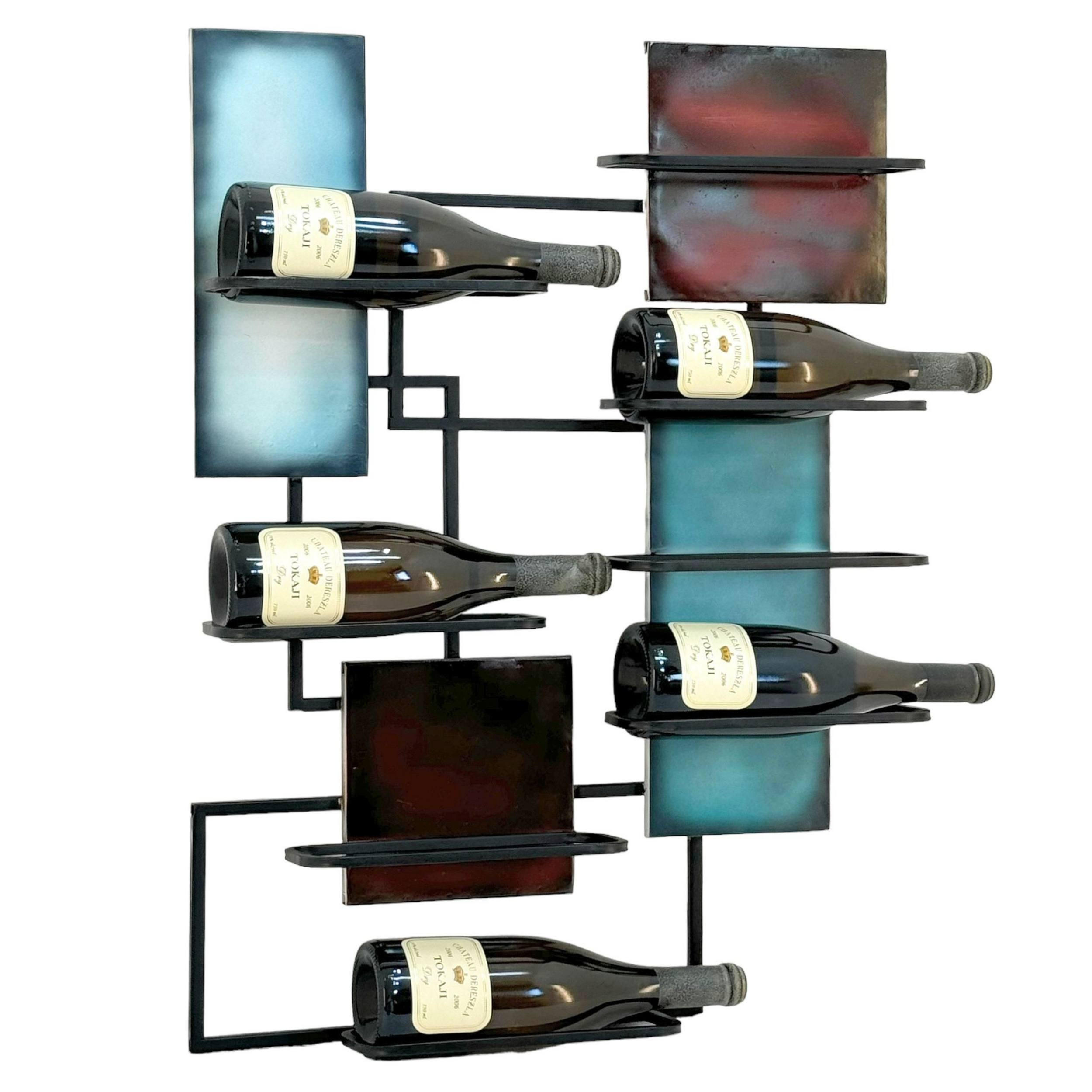 DanDiBo Weinregal Schwarz 55x75x11 cm