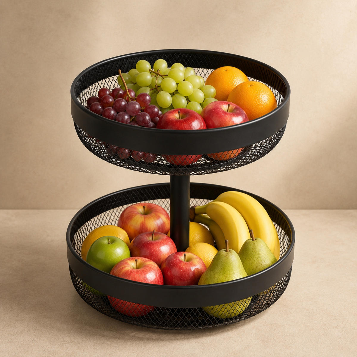 METALLFRUCHTSCHALE Schwarz 30/30/32 cm - Schwarz, Metall (30/32cm) - AROMELIO