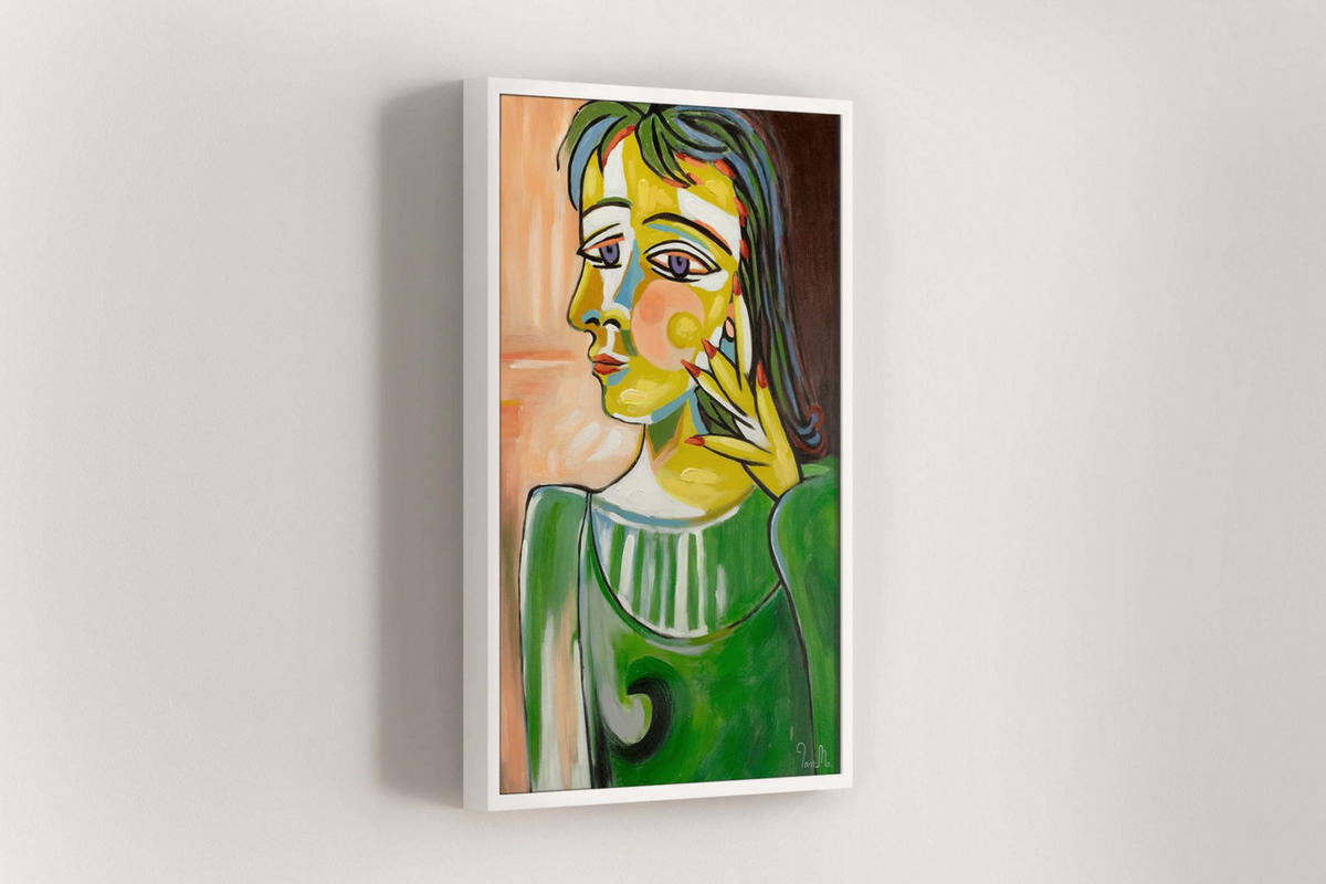 OLEJOMALBA 60/90 cm, Zvířata - různobarevná/zelená barva, dřevo/textil (60/90cm) - KUNSTLOFT