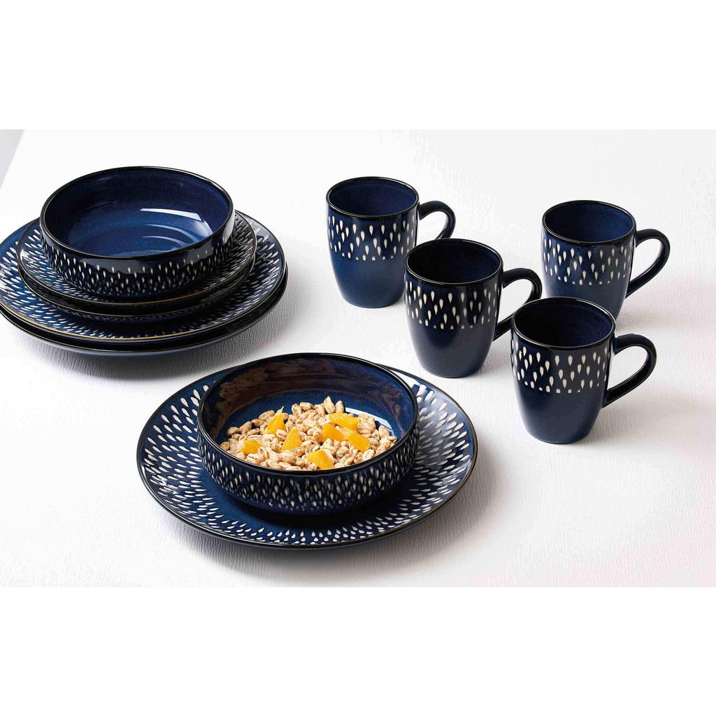 Thumbnail - Ritzenhoff Breker Kombiservice, Blau, Keramik, 30.8x30x33.6 cm, Essen & Trinken, Geschirr, Geschirr-Sets, Kombiservice