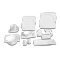 KOMBISERVICE 43-teilig Alegra für 6 Personen - Weiß, Keramik (50/30/30cm) - TULLIP