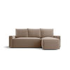 ECKSOFA mit Schlaffunktion SAVIO Poso 02 Rechts - Cappuccino, Textil (232/140cm) - Bedante