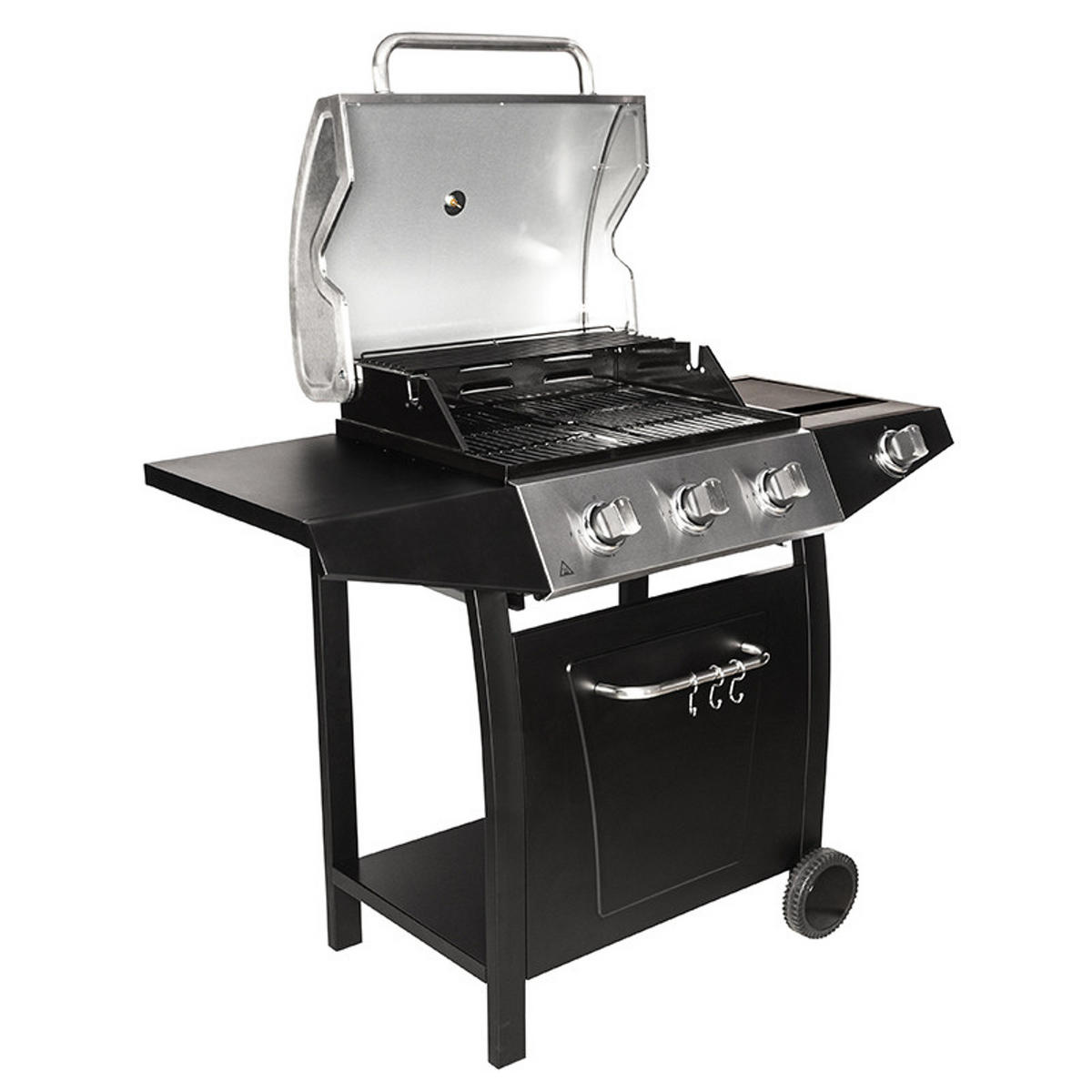 GASGRILL mit 3 Brennern HARLEM - Schwarz, Metall (115.5cm) - Somagic