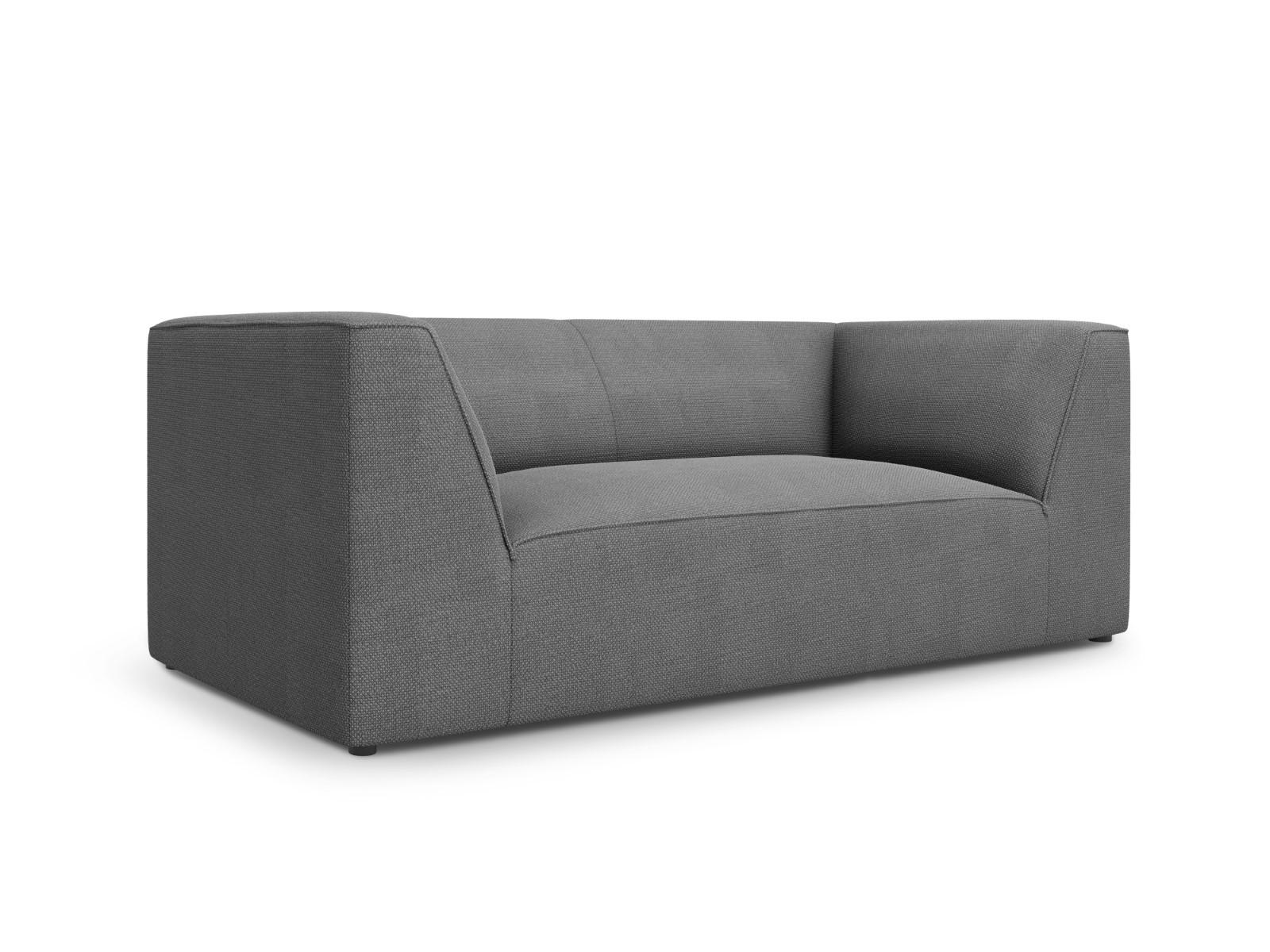 SOFA Ruby aus strukturiertem Stoff grau 2 Sitzplätze - Grau, Textil (174/69/93cm) - Micadoni
