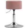 BARHOCKER, Gepolstert Barstuhl mit Metallgestell, Cordoptik, Höhenverstellbar - Rosa, Kunststoff (38/66/38cm) - HOMCOM