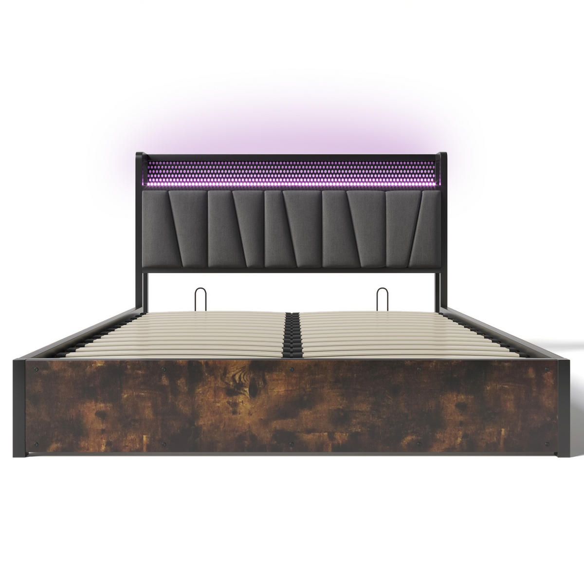 DOPPELBETT Braun 222/146 cm - Braun, Holz/Metall (140/200cm) - Urban Meuble