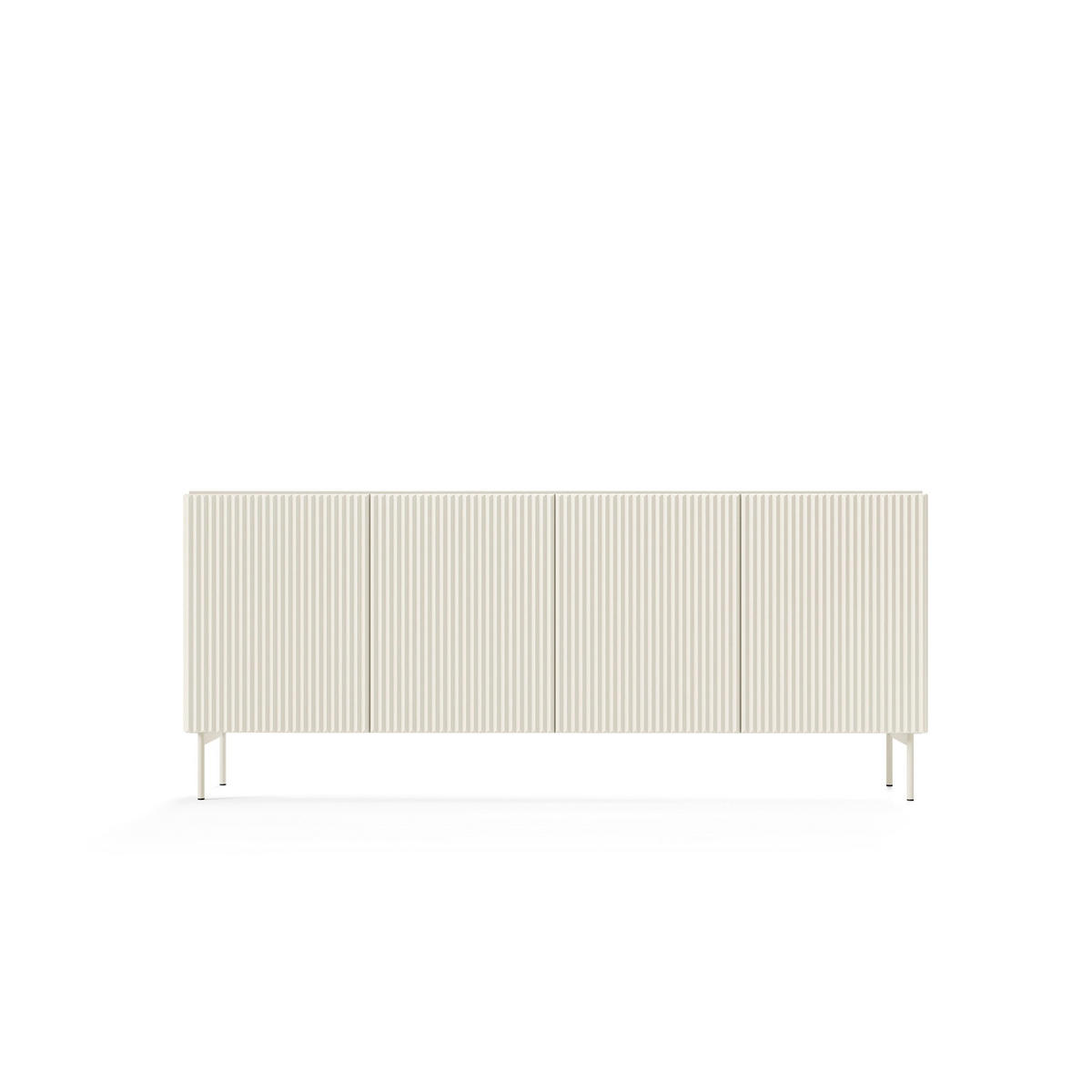 KOMMODE Muzzi - Weiß, Holzwerkstoff (195.2/81.2/39.8cm) - Pillovely