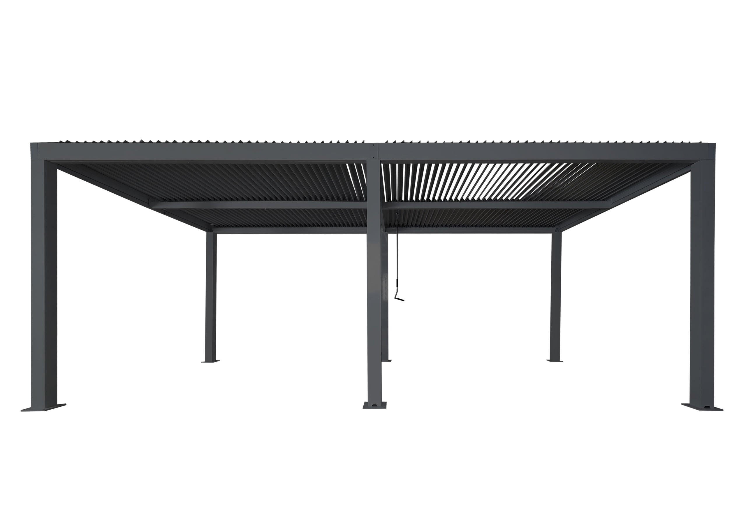 PERGOLA 220x600x300cm Anthrazit - Anthrazit, Metall (600/220/300cm) - BERLINLODGE