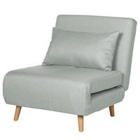 SCHLAFSESSEL - Textil / Teilmassivholz - Buchefarben/Hellgrau, Holz/Buchenholz (77/81/90cm) - home24