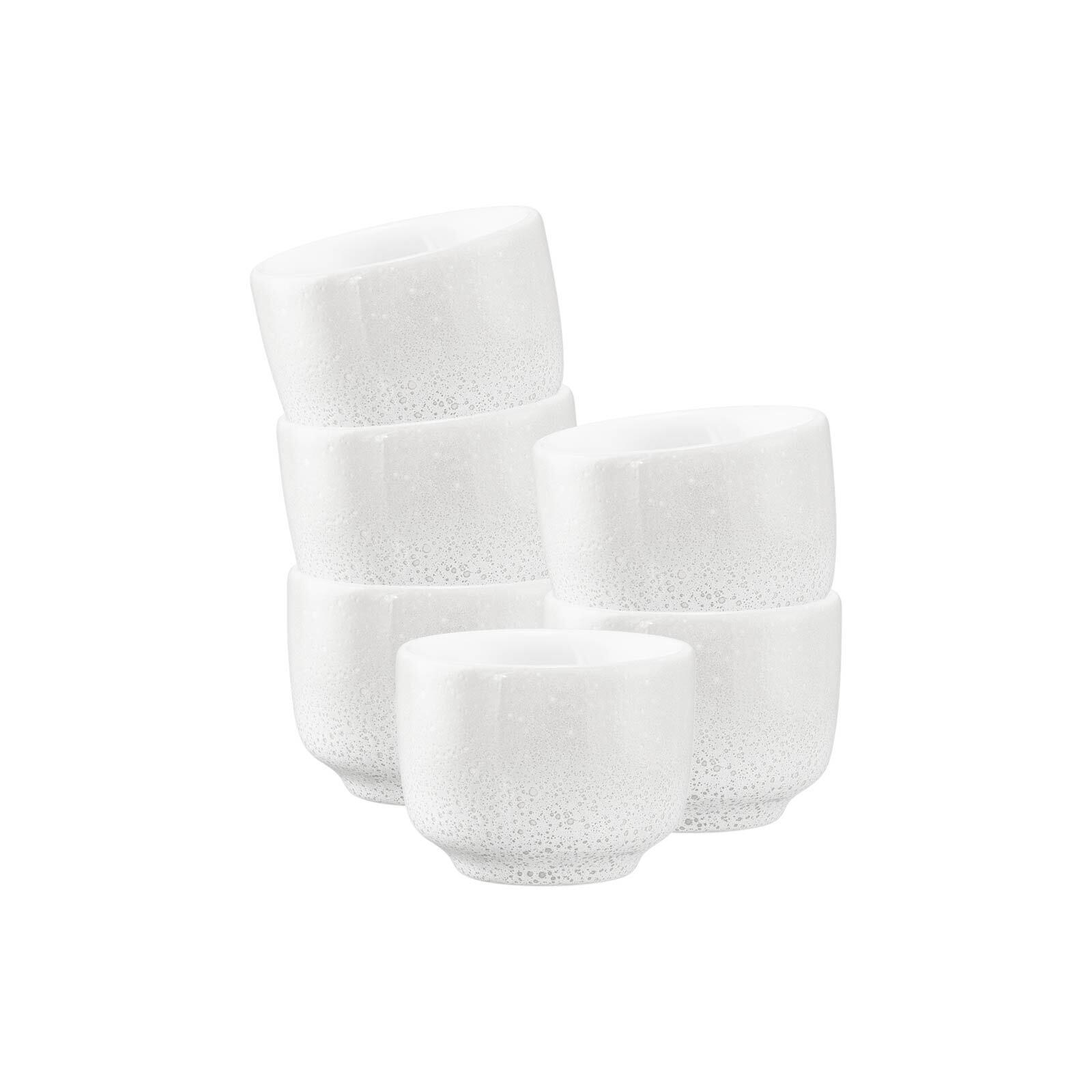 ESPRESSOTASSEN OHNE HENKEL Sento Home Aura white 80 ml 6er Set - Weiß, Keramik (0.08L) - Seltmann Weiden