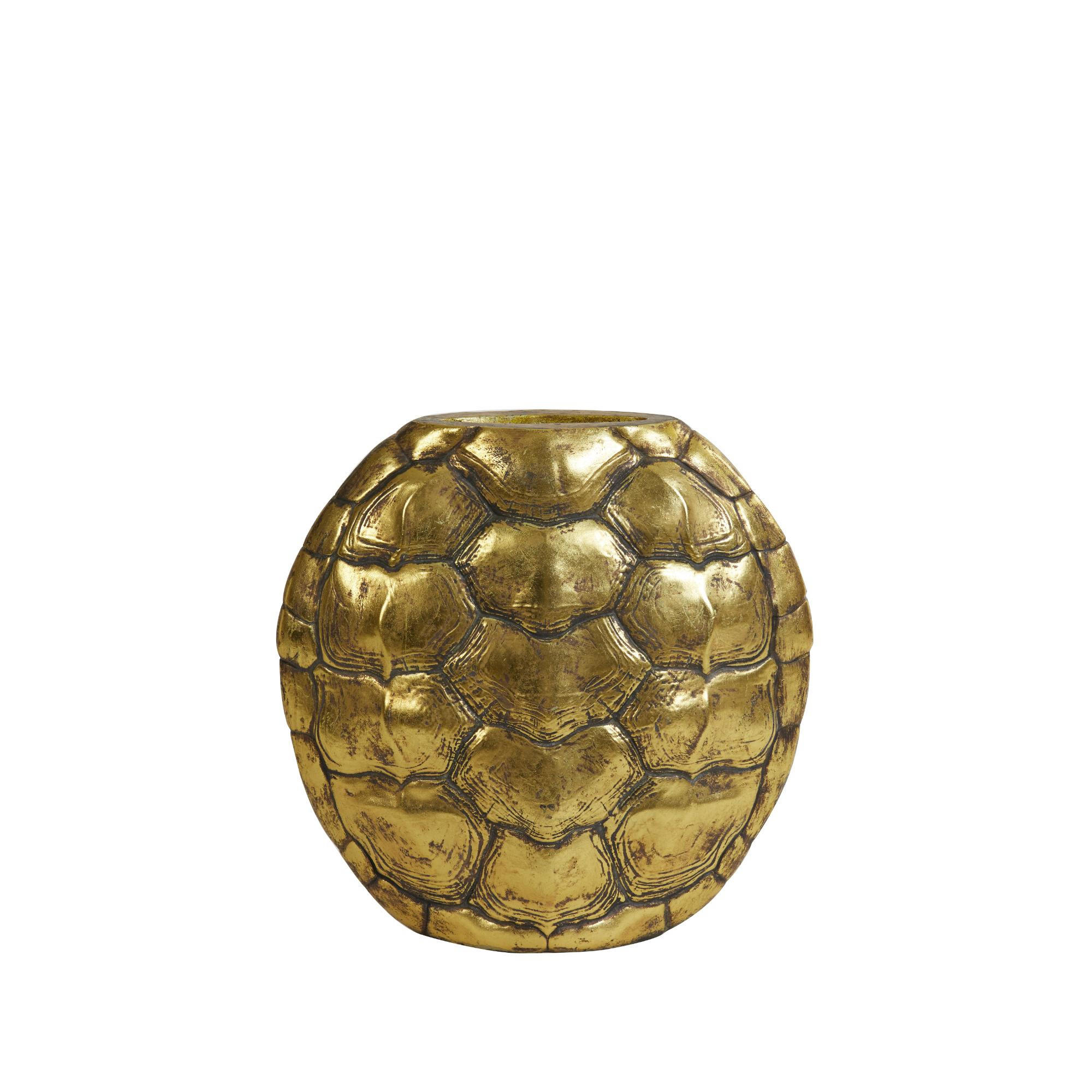 VASE Turtle Bronze 40.5/11/40 cm - Bronzefarben, Kunststoff (40cm) - Light & Living