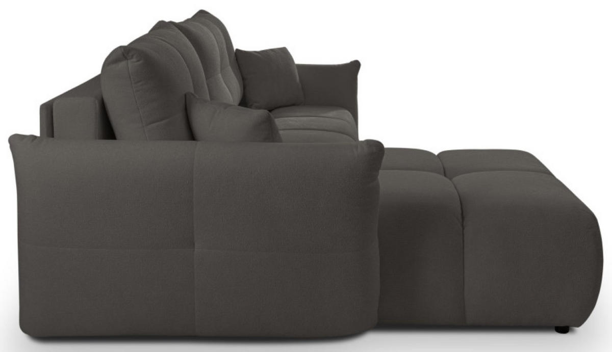 ECKSOFA Grafit BOSE Mit Schlaffunktion Links - Graphitfarben, Textil (257/177cm) - Sepro Meble