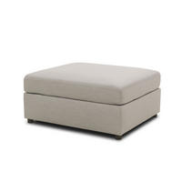 GARTENLOUNGE-HOCKER Bozhana 96x44x78 mit Outdoorbezug in silber - Silberfarben, Kunststoff (96/44/78cm) - 58aufmkessel
