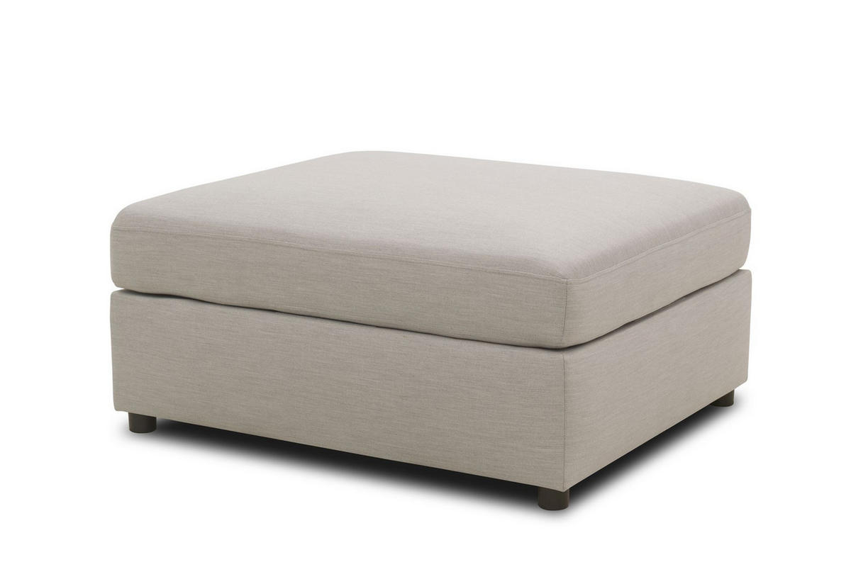 GARTENLOUNGE-HOCKER Bozhana 96x44x78 mit Outdoorbezug in silber - Silberfarben, Kunststoff (96/44/78cm) - 58aufmkessel