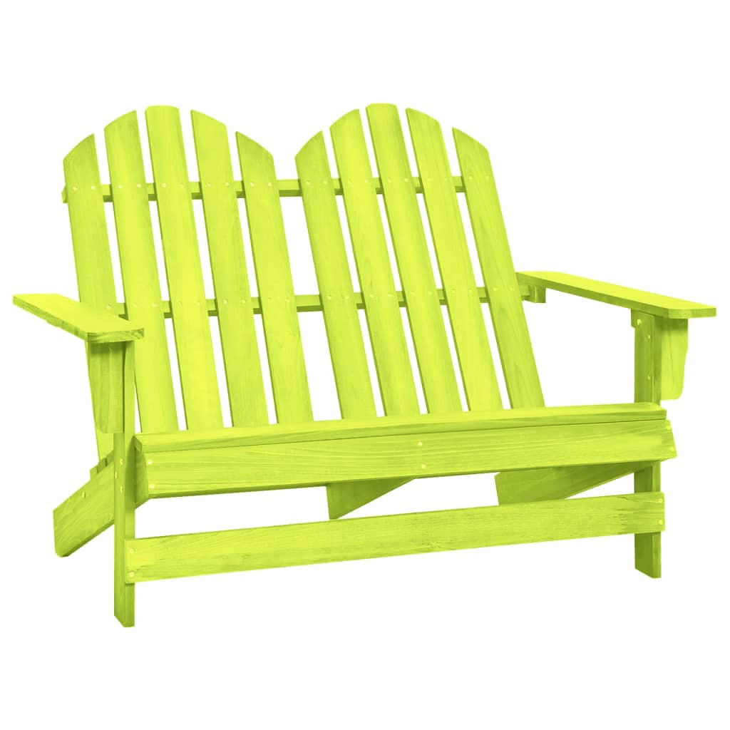 ADIRONDACK-GARTENBANK 2-Sitzer Massivholz Tanne Grün - Grün, Holz (100/89.5/85.5cm) - furnicato
