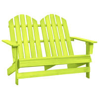 ADIRONDACK-GARTENBANK 2-Sitzer Massivholz Tanne Grün - Grün, Holz (100/89.5/85.5cm) - furnicato
