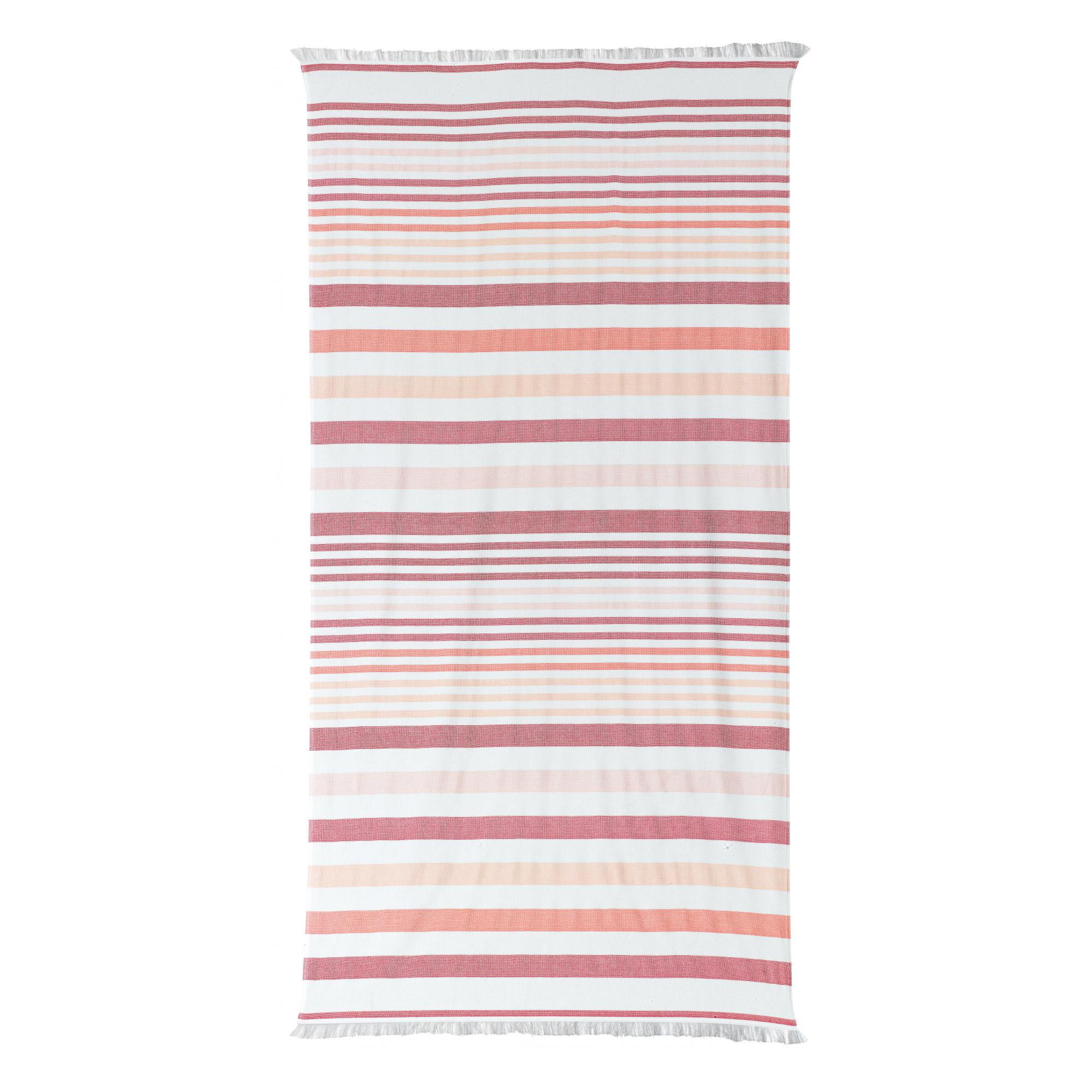 HAMAMTUCH Samoa ziegelrot 100 x 200 cm - Rot, Textil (100/200cm) - Vivaraise