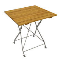 KLAPPTISCH Bad Belzig aus Robinienholz 70x70 cm, Stahlgestell Verzinkt - Braun, Holz (70/70/72cm) - TPFGarden