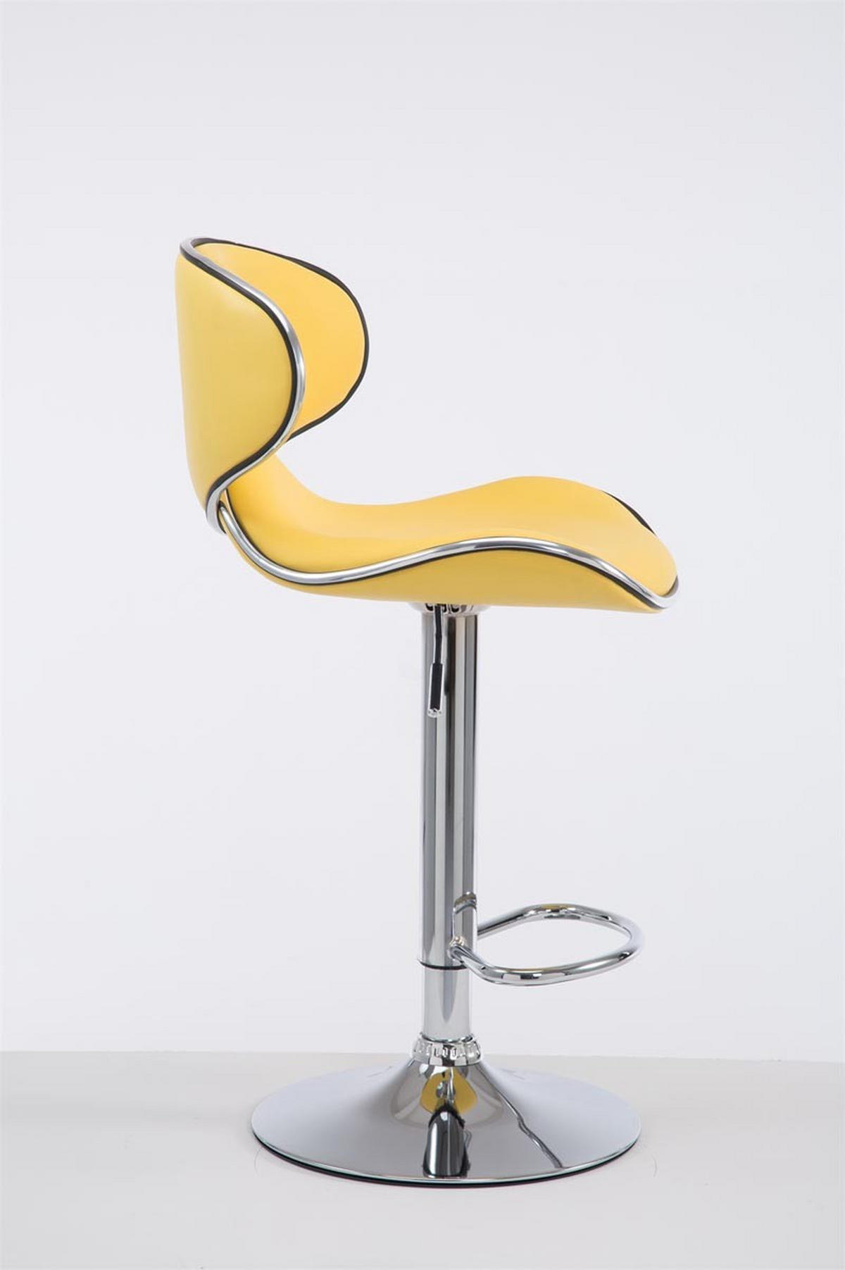 BARHOCKER Las Vegas V2 Kunstleder 88-108x46x49 cm Gelb - Gelb, Leder (46/88/49cm) - furnicato