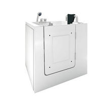 SITZWANNE Whirlpool mit Tür S02WP-C-R - Weiß, Glas/Kunststoff (78/113/100cm) - AcquaVapore by Sandra Jentho