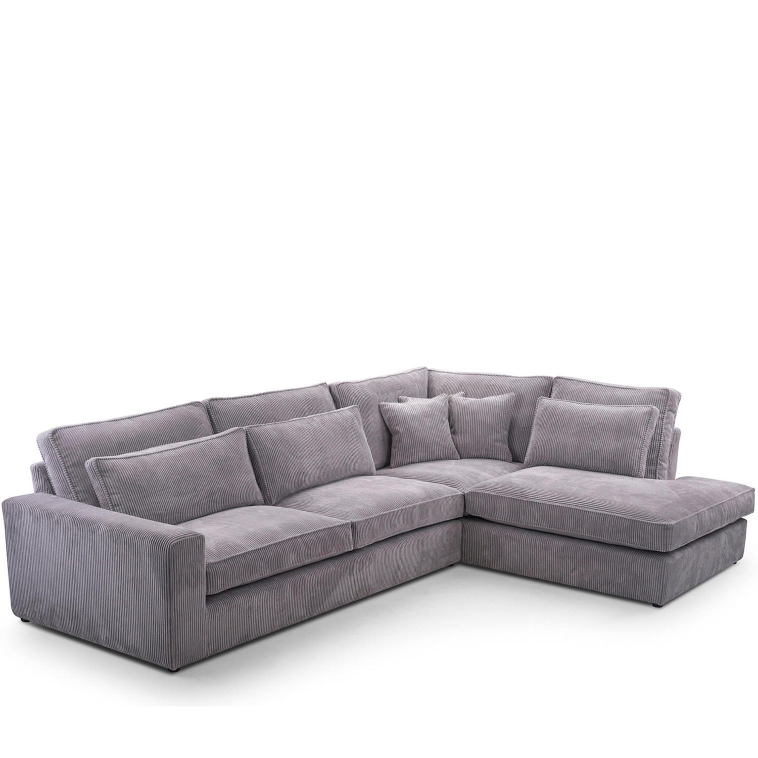 ECKSOFA RECHTS IMPERA Modern 4/5 Sitzer, Grau - Grau, Textil (314/224cm) - KONSIMO®