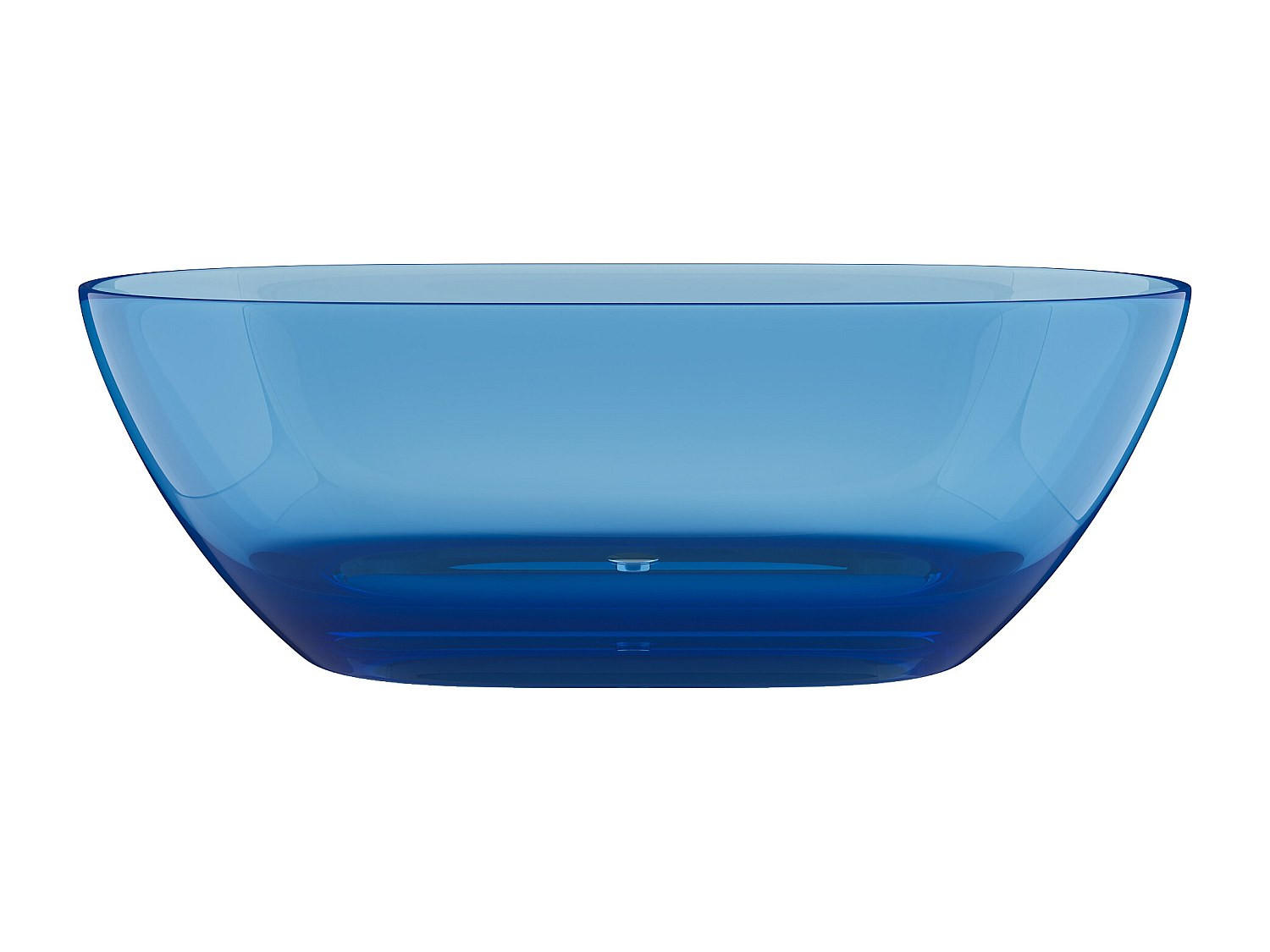 FREISTEHENDE Badewanne - 1 Person - harz - blau Spavo - Blau, Kunststoff (160/56/72cm) - Vente-Unique