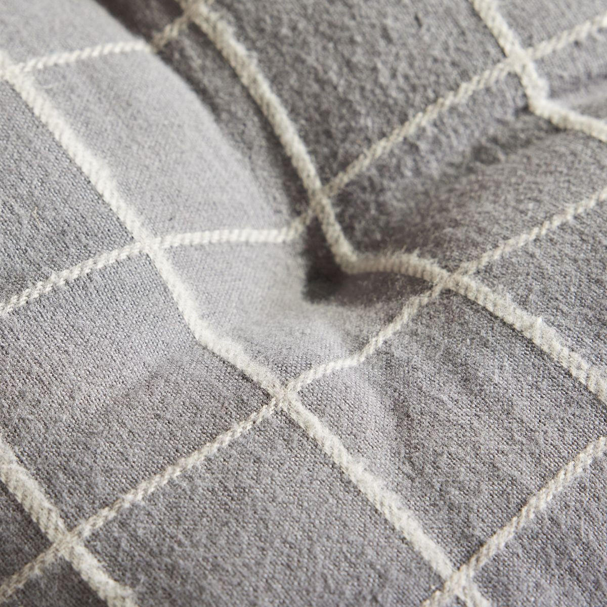 STUHLKISSEN Baumwolle Soft Geometry Grau 40/40/6 cm - Grau, Naturmaterialien (40/40/6cm) - Today