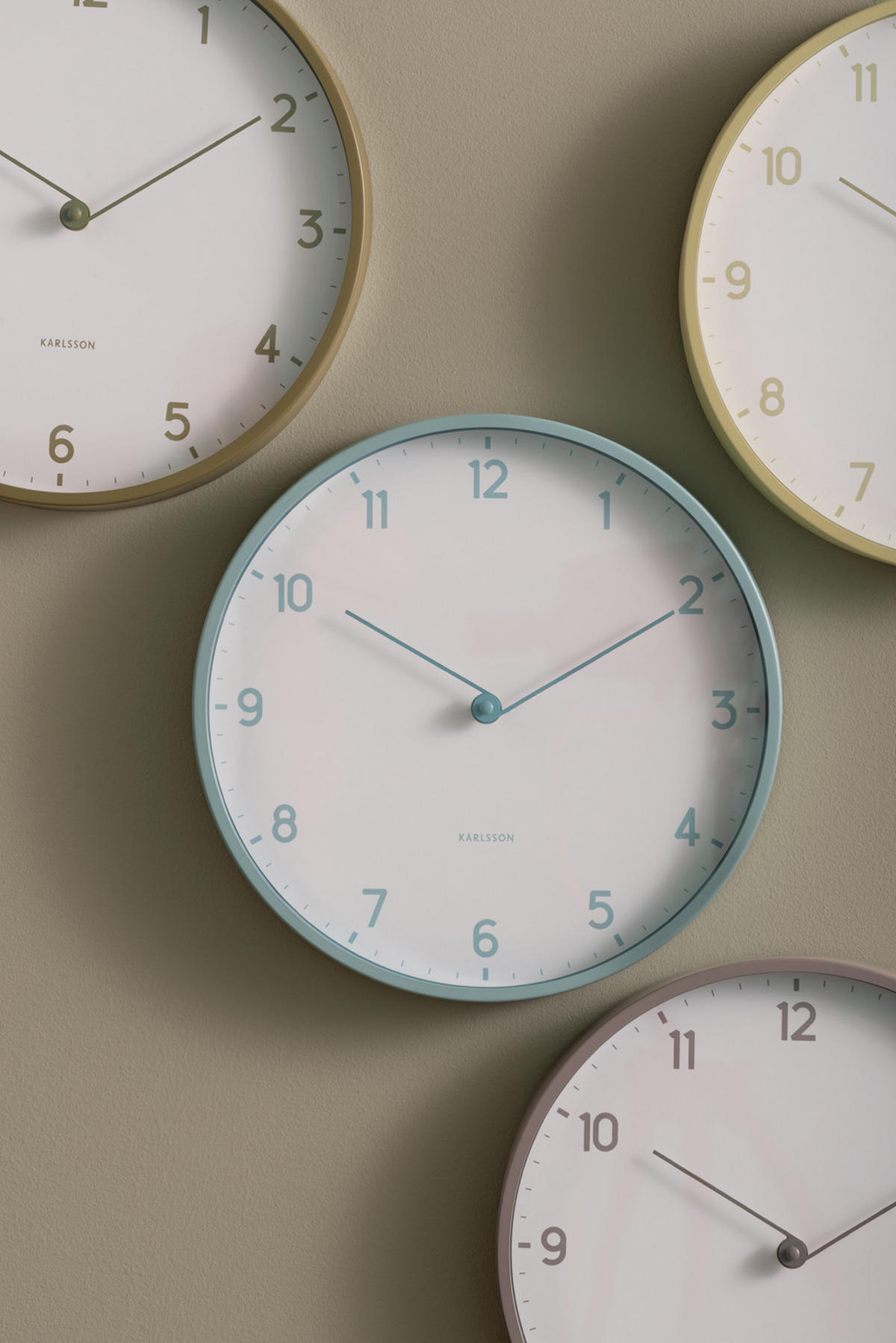 WANDUHR Sencillez Ø30 cm - Blau, Kunststoff (30/4/30cm) - Karlsson