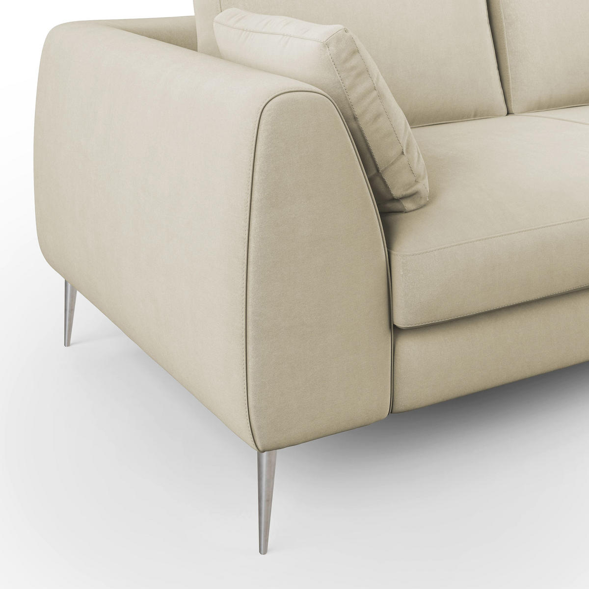 LINEARSOFA Plano - Creme, Textil (176/86/102cm) - Divani.store