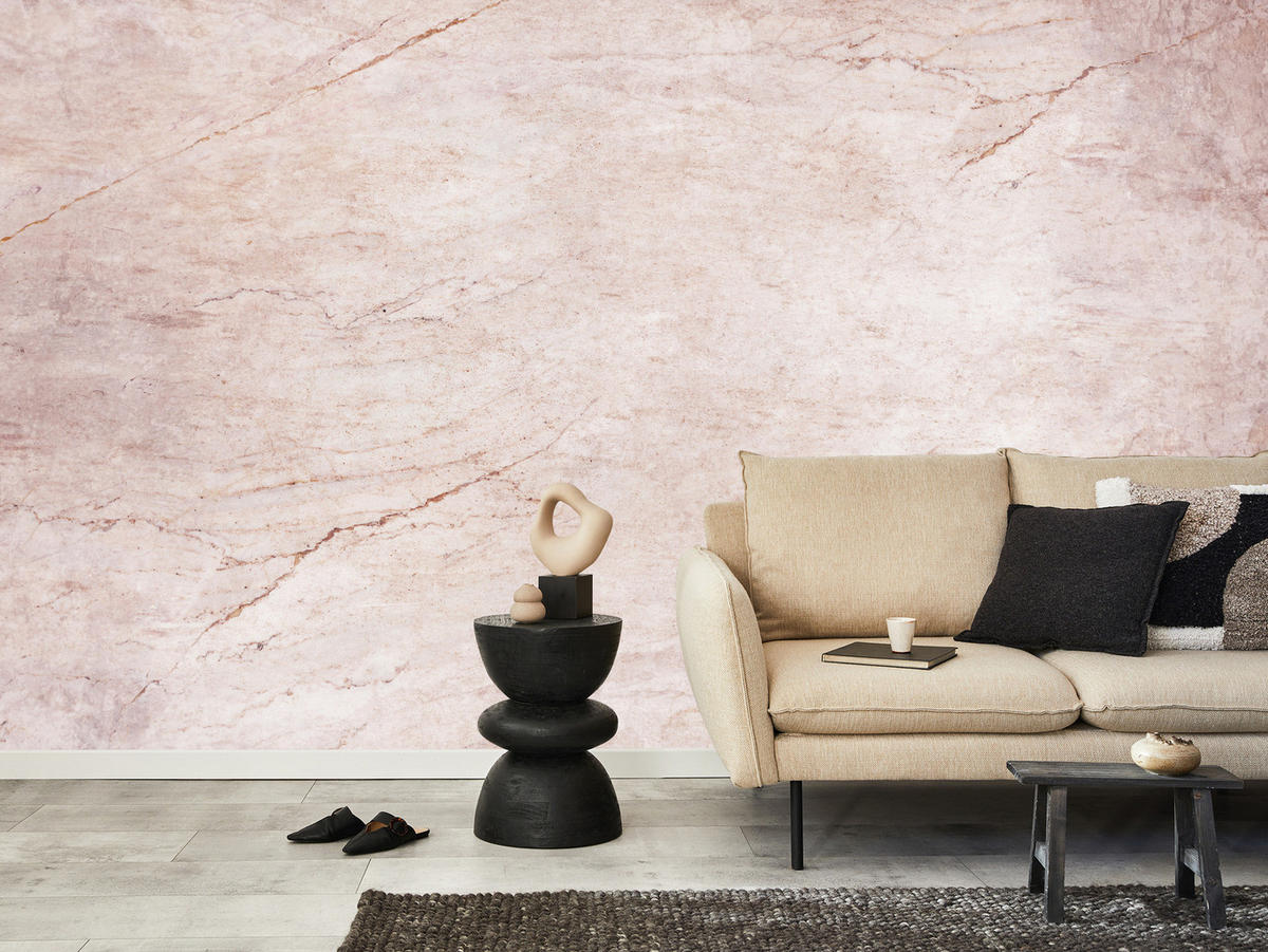 FOTOTAPETE für Wohnzimmer Beton Abstraktion 450x315 - Rosa, Papier (450/315cm) - Muralo