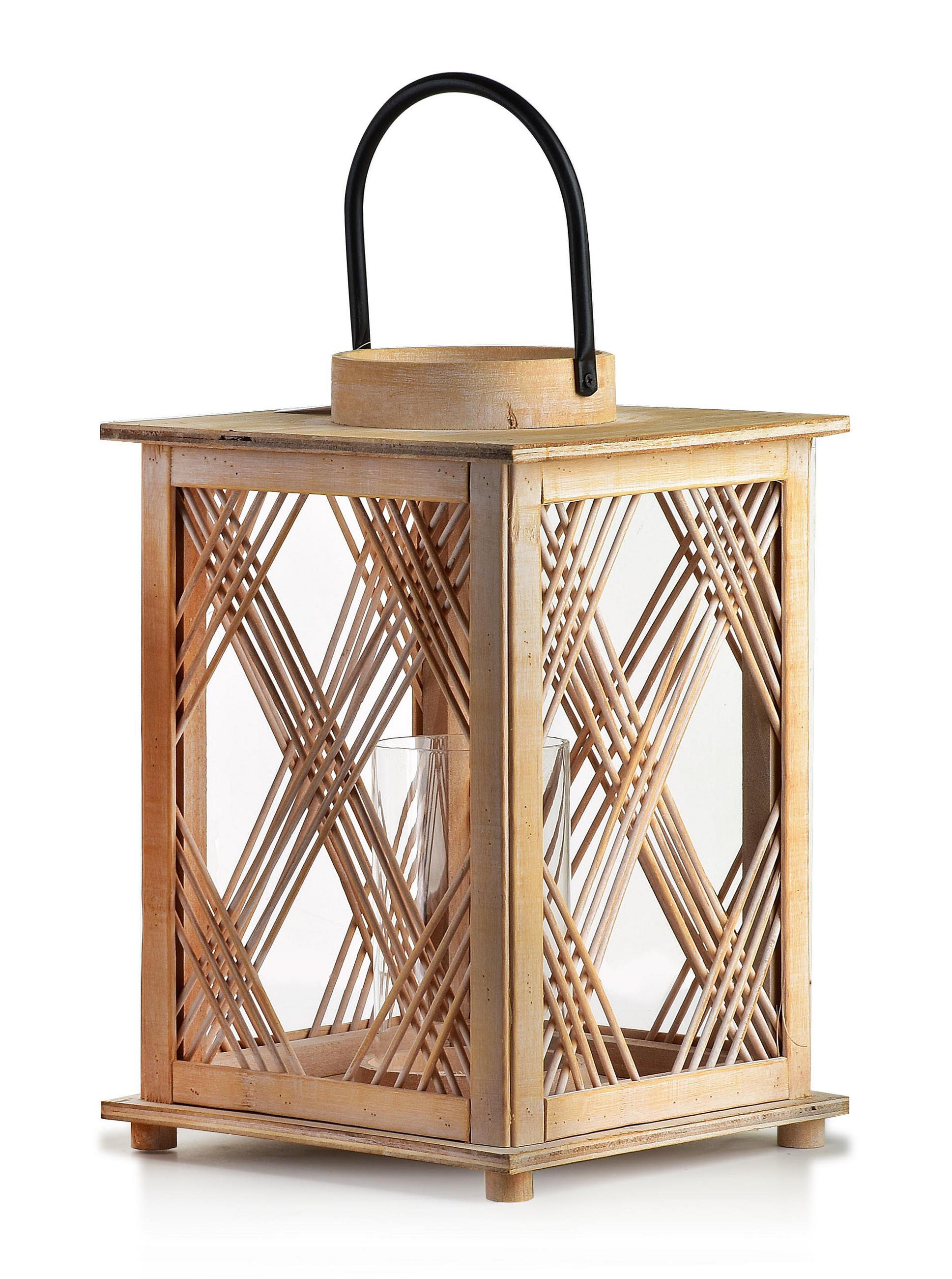 LATERNE Louis Naturfarbe 23/23/35 cm Holz - Naturfarben, Holz (23/35/23cm) - Mondex