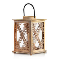 LATERNE Louis Naturfarbe 23/23/35 cm Holz - Naturfarben, Holz (23/35/23cm) - Mondex