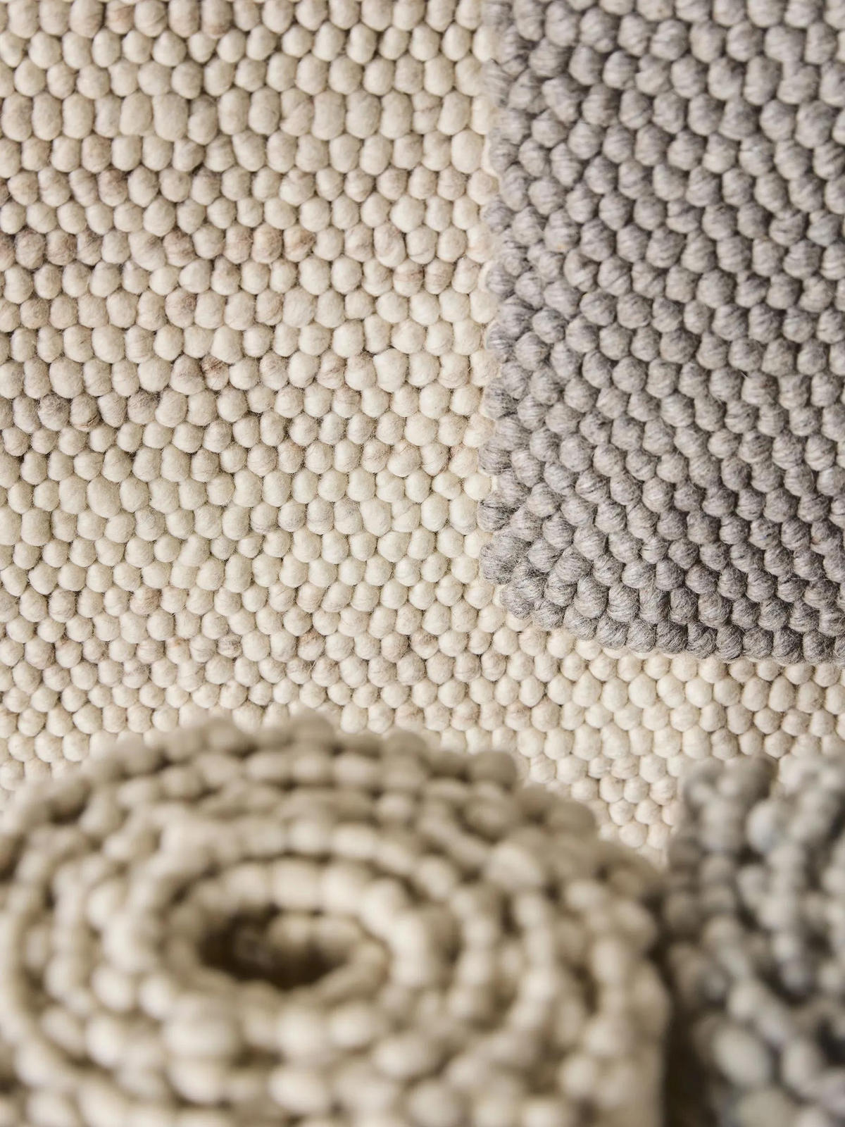 VOLNENA preproga Beads siva 120x170 cm - siva, tekstil/naravni materiali (120/170cm) - benuta Pure