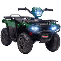 MINI ELEKTRO-QUAD KINDER, Schwarz+Grün, Kunststoff+ Stahl - Schwarz/Grün, Metall (88/45/50cm) - HOMCOM