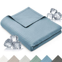 KÜHLDECKE Bambus Viskose 120x100 cm, Blau - Blau, Textil (120/100cm) - Blumtal