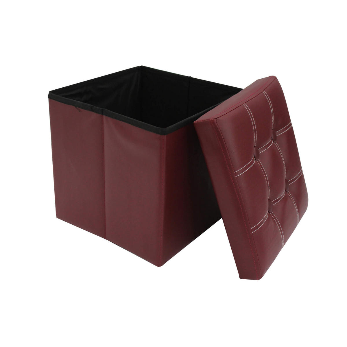 FUSSHOCKER Bordeaux 30/30/30 cm - Bordeaux, Textil (30/30/30cm) - Mobili Rebecca