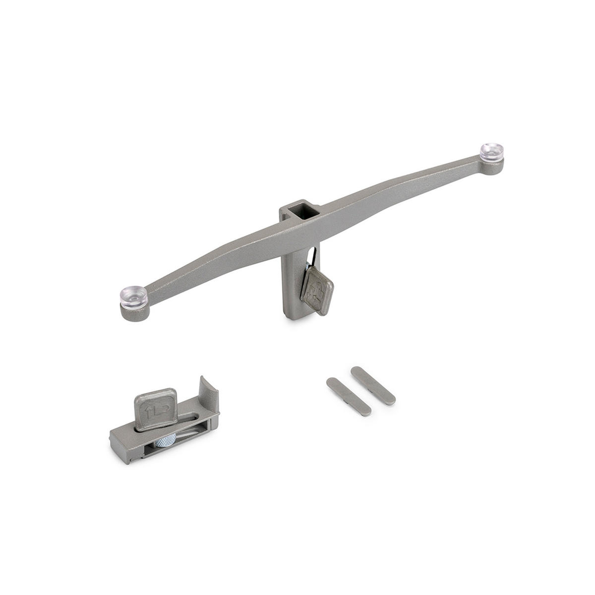 GLASBÖDEN für die Struktur Zero, ohne Glas, Zamak, Steingrau lackiert 5er-set - Grau, Kunststoff (4.1/10/20cm) - EMUCA