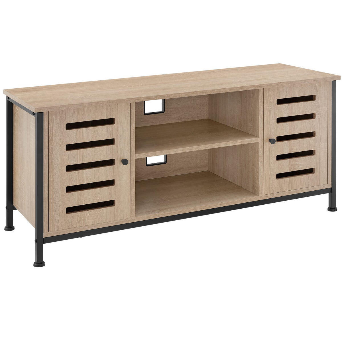 TV-BOARD Carlow,110 x 41,5 x 50,5 cm,Industrial Holz hell, Eiche Sonoma - Naturfarben, Holzwerkstoff (41.5/50.5/110cm) - tectake