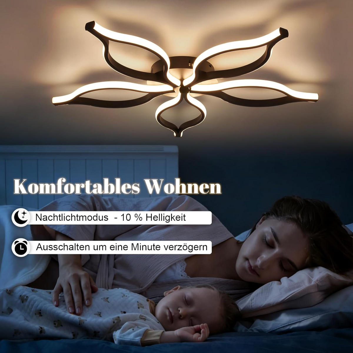 LED stropní svítidlo Cochran III 80/80/5 cm - černá, kov (80/80/5cm) - Nettlife