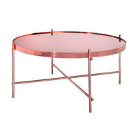 COUCHTISCH rund Kupfer 75/35 cm - Kupferfarben, Metall (75/35/75cm) - WOMO-DESIGN