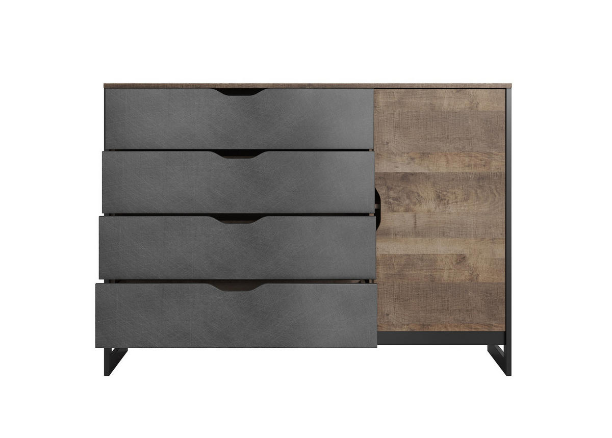 SIDEBOARD Arden Sand Grange Eiche - matera 138 cm / 39 cm / 99 cm - Braun, Holz/Holzwerkstoff (138/99/39cm) - Feldmann-Wohnen