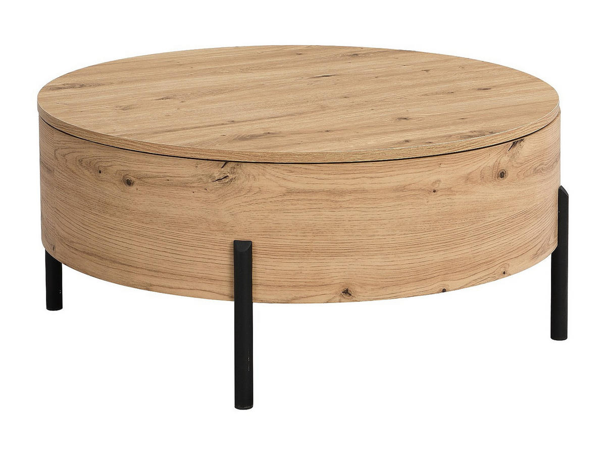 COUCHTISCH modulierbar - 80cm x 80cm - MDF - naturfarben hell - YEMELIA - Naturfarben, Holz (80/80/35.5cm) - Vente-Unique