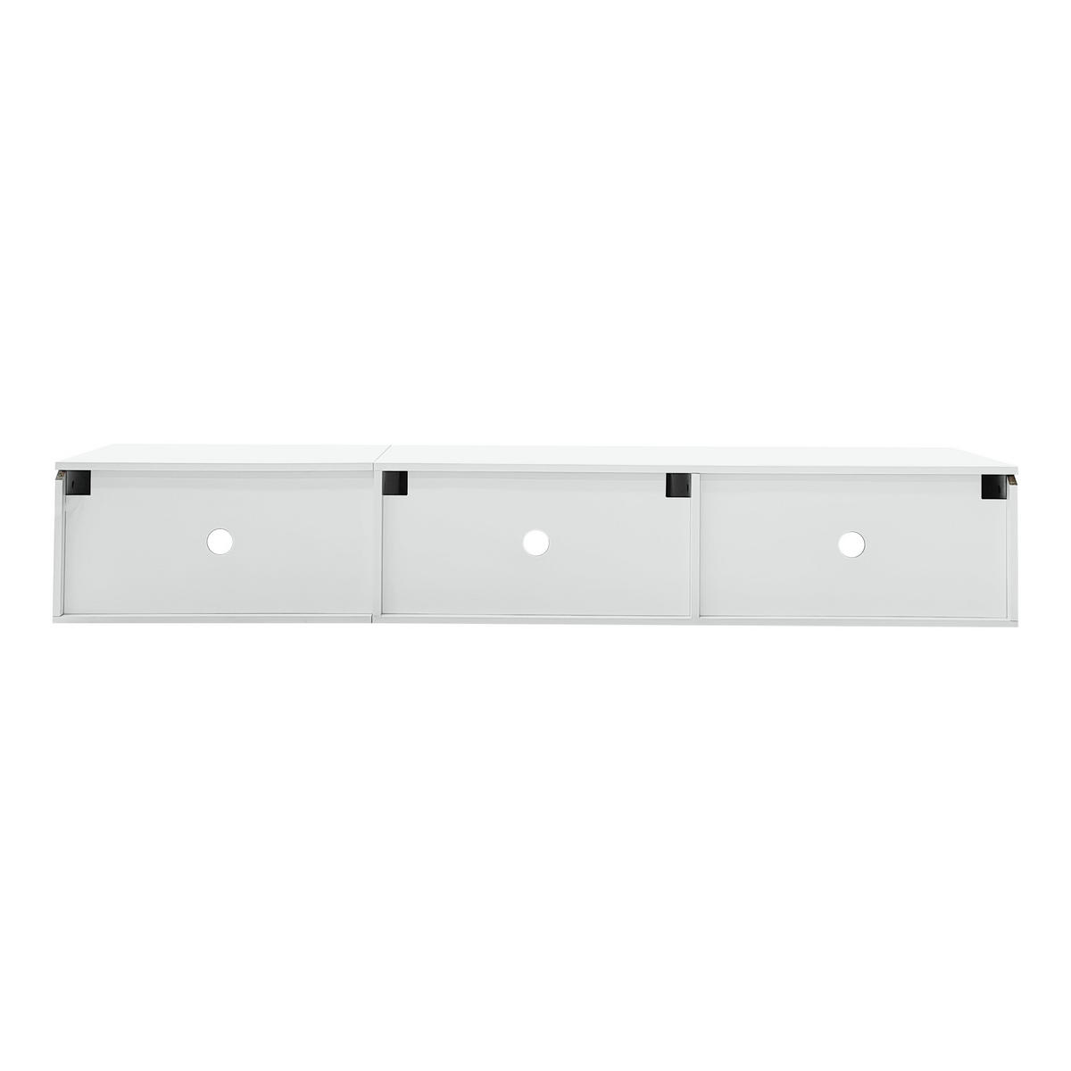 LOWBOARD DE-40211 hängend, mit LED-Beleuchtun Weiß - Weiß, Holzwerkstoff (180/30/35cm) - ComfortXL